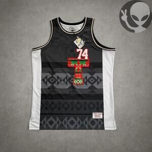 Tisa Basketball Jersey adult 4XL black tribal activewear